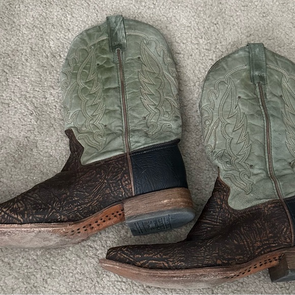 Men’s Corral Brown/khaki Square Toe Western Boots Size 13D - Picture 3 of 6